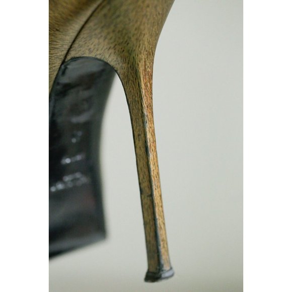Yves Saint LAurent Paris Bronze Tribtoo Super High Hidden Platform Heels 40 - Picture 10 of 12